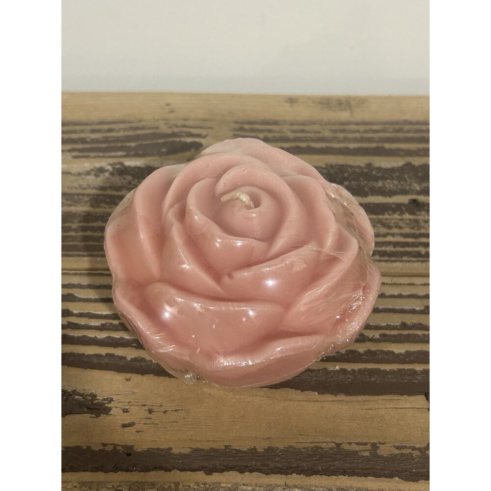 Vintage Jontue Fragrant Pink Rose Wax Candle Revlon New Packaged